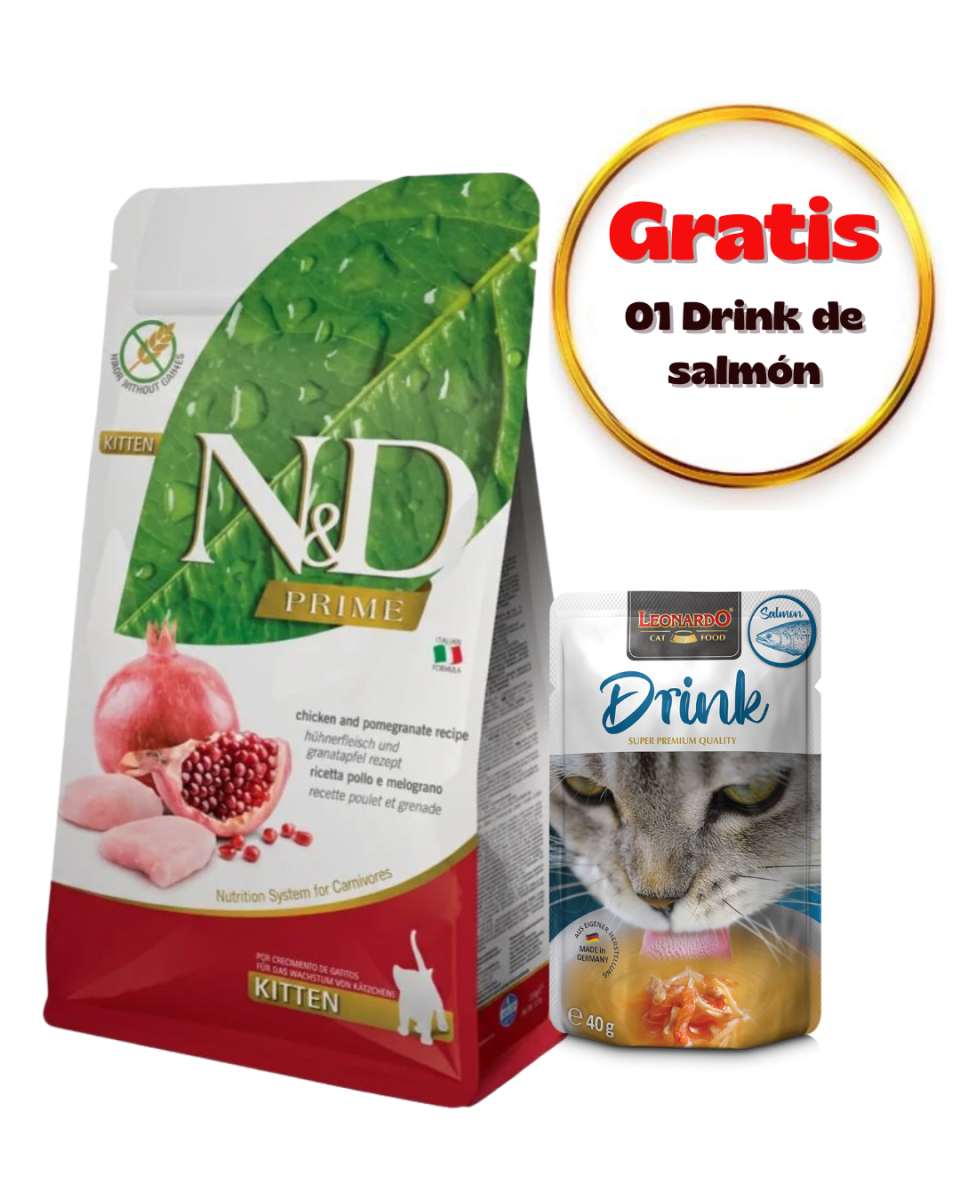 N&D Kitten Pollo y Granada 1.5kg + Pouch de regalo1