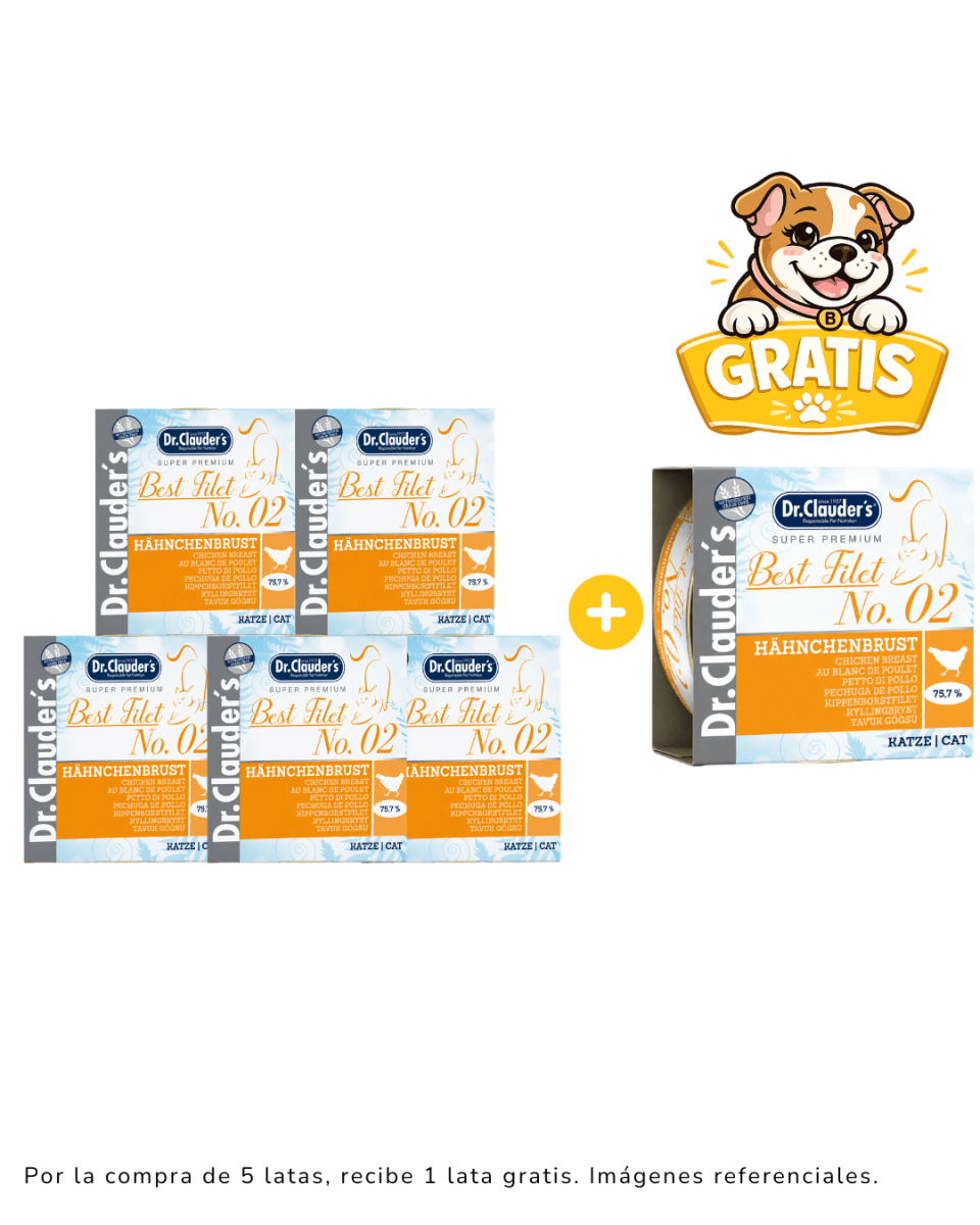 Dr. Clauders Cat Adult BF #02 Pollo 70gr promoción 5 + 1 gratis1