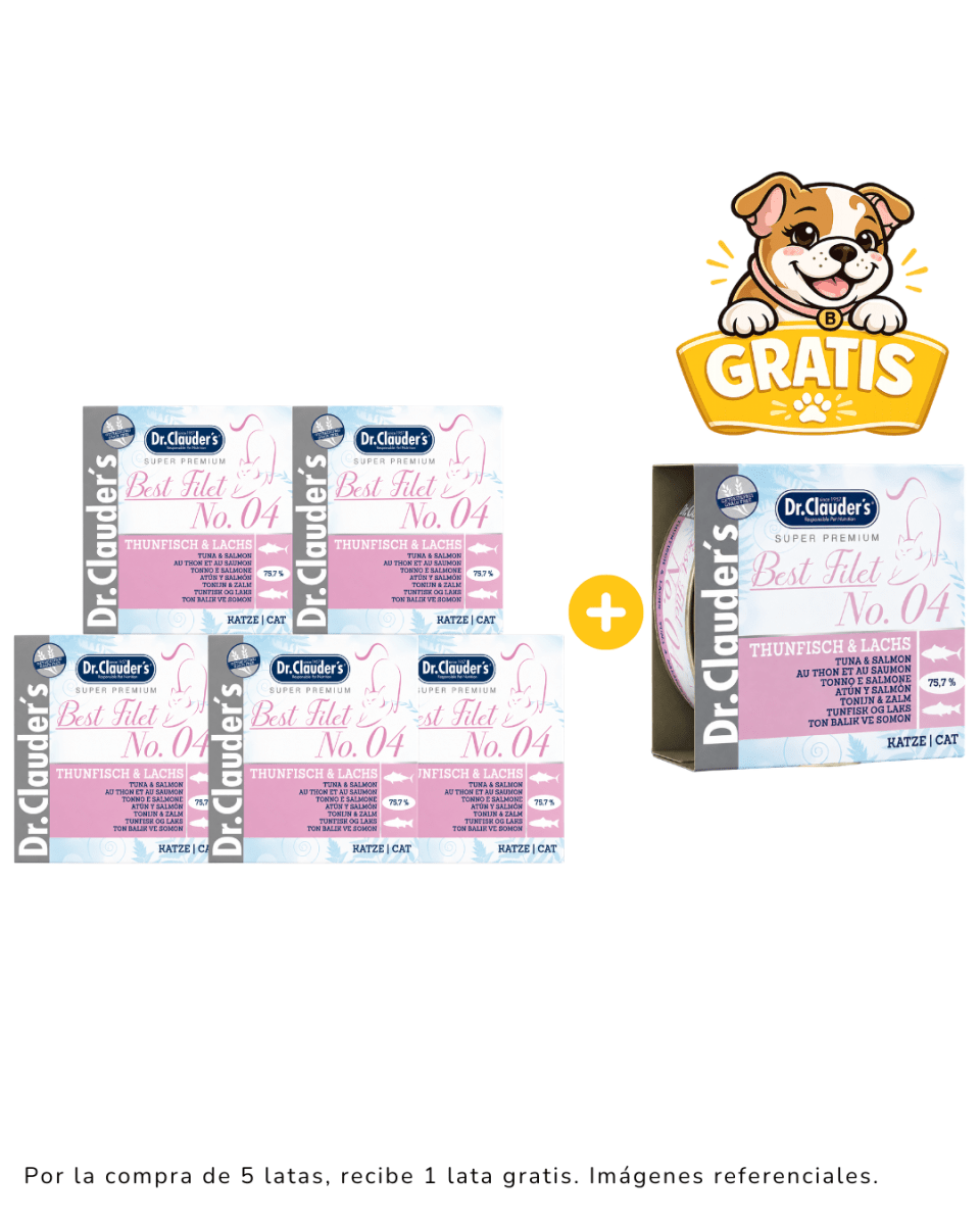 Dr Clauders Cat Adult BF #04 (atún y salmón) 70gr Promoción 5 + 1 gratis1