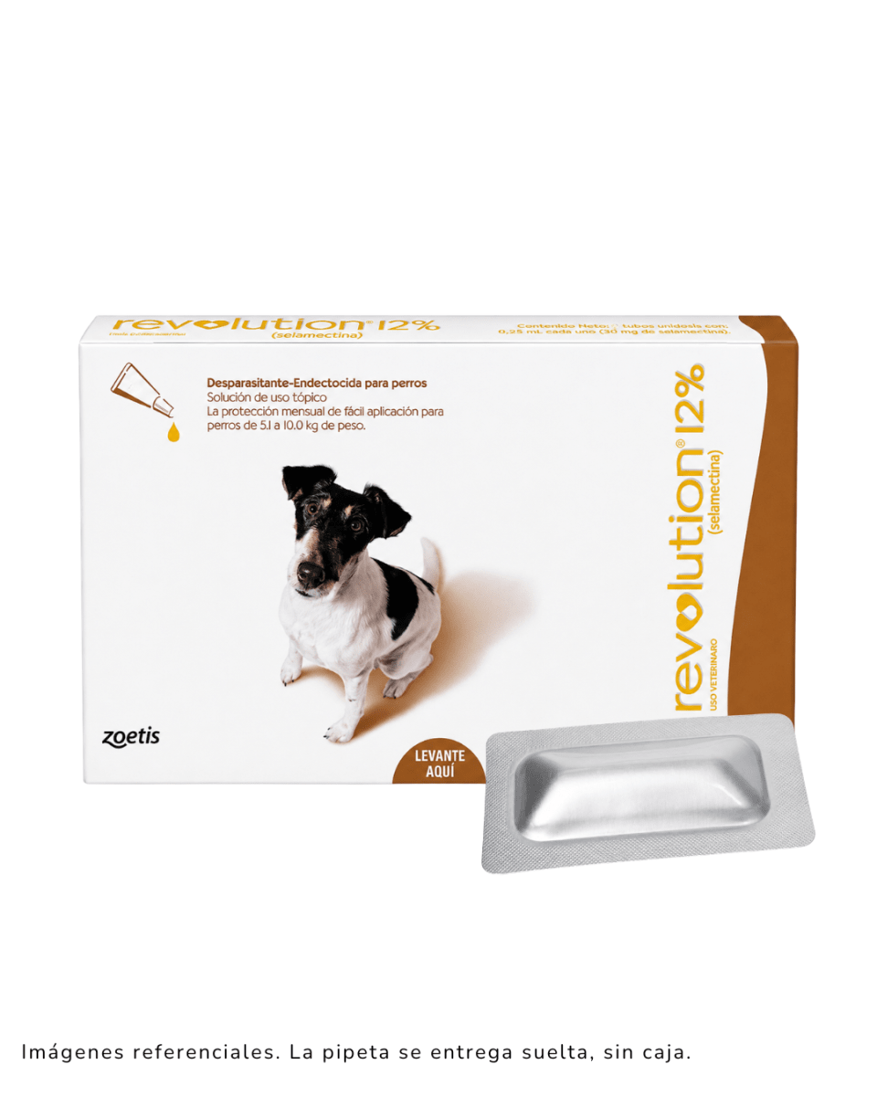 REVOLUTION 12% (CAFÉ) PARA PERROS DE 5.1kg A 10kg x 1 pipeta1