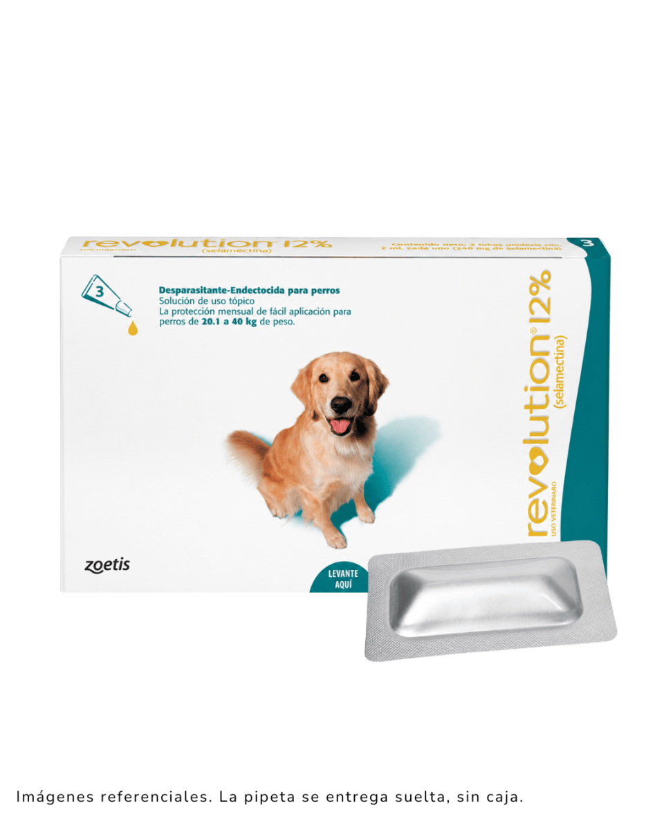 REVOLUTION 12% (VERDE) PARA PERROS DE 20kg A 40kg X 1 pipeta1