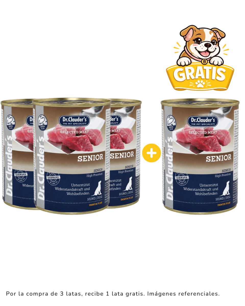 Dr Clauders Dog Senior (meat) 800gr Promoción 3 + 1 gratis1