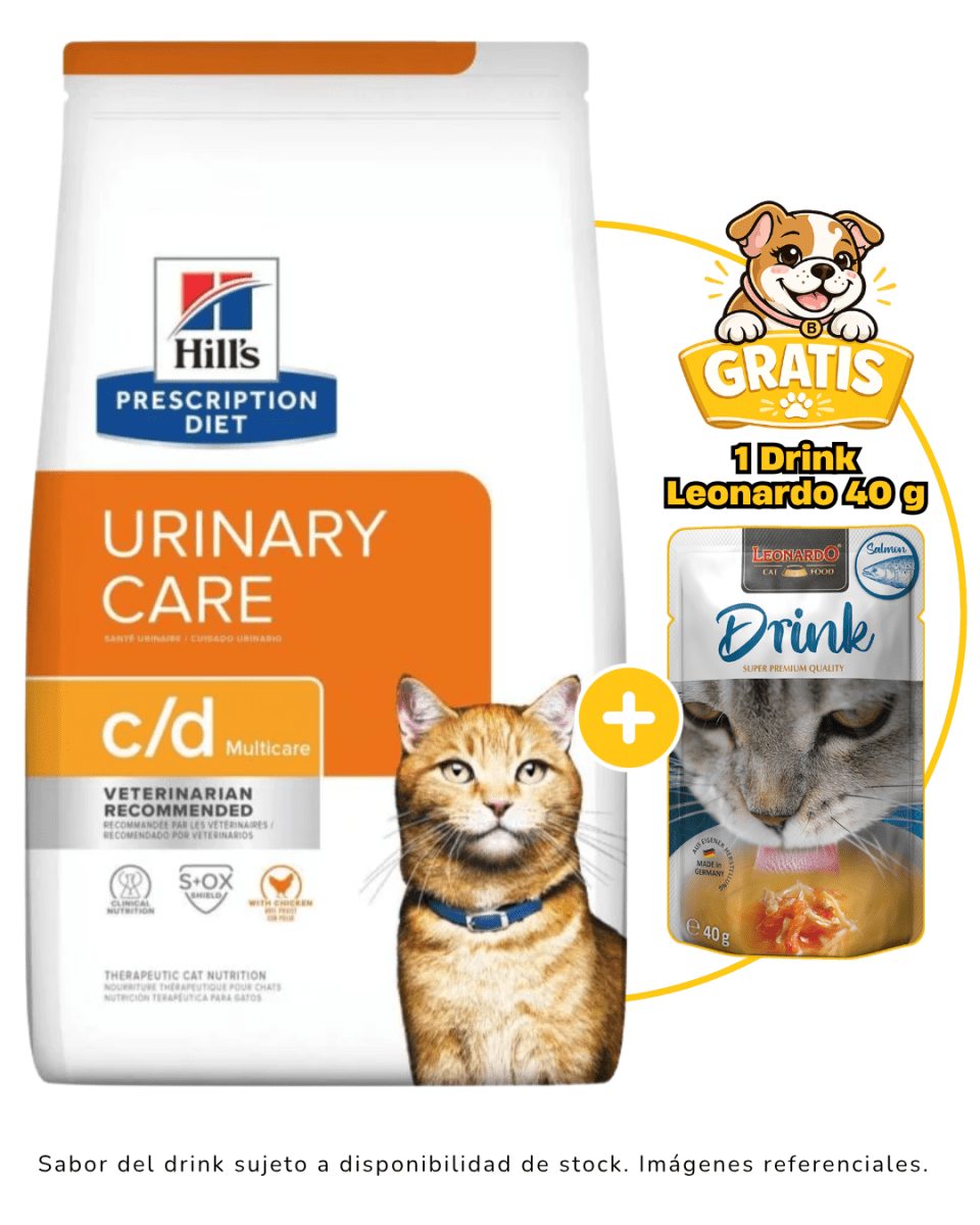 Hills PD Feline Urinary C/D Multicare 1.8kg + 1 Drink Leonardo gratis1