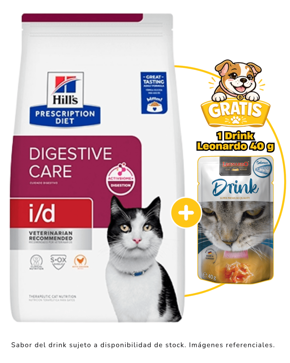 Hills PD Feline Digestive I/D Dry 1.8kg + 1 Drink Leonardo gratis1