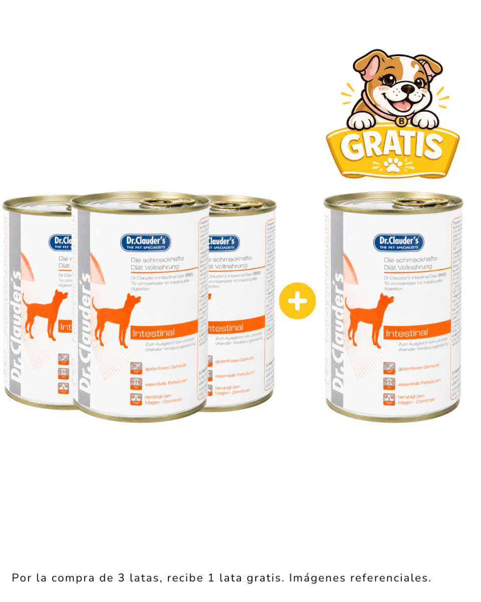 Dr. Clauders Vet Dog Intestinal 400gr Promoción 3 + 1 gratis1