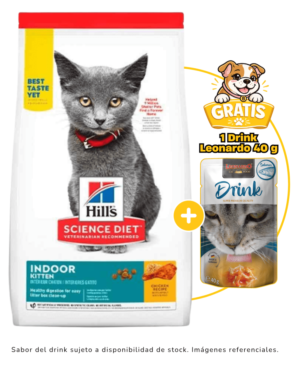 Hills SD Kitten Indoor 1.6 Kg + 1 drink leonardo gratis1