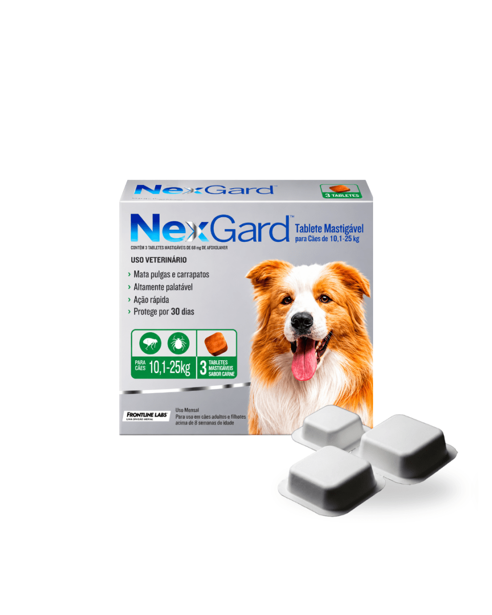 Nexgard Para Perros De 10.1 a 25kg x 3 Tabletas1