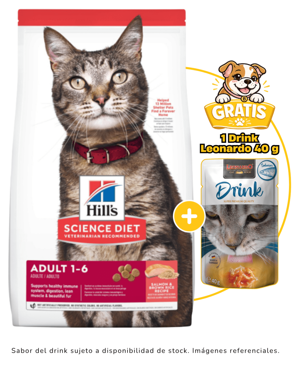 Hills SD Feline Adulto Salmón 1.59Kg + 1 drink Leonardo gratis1