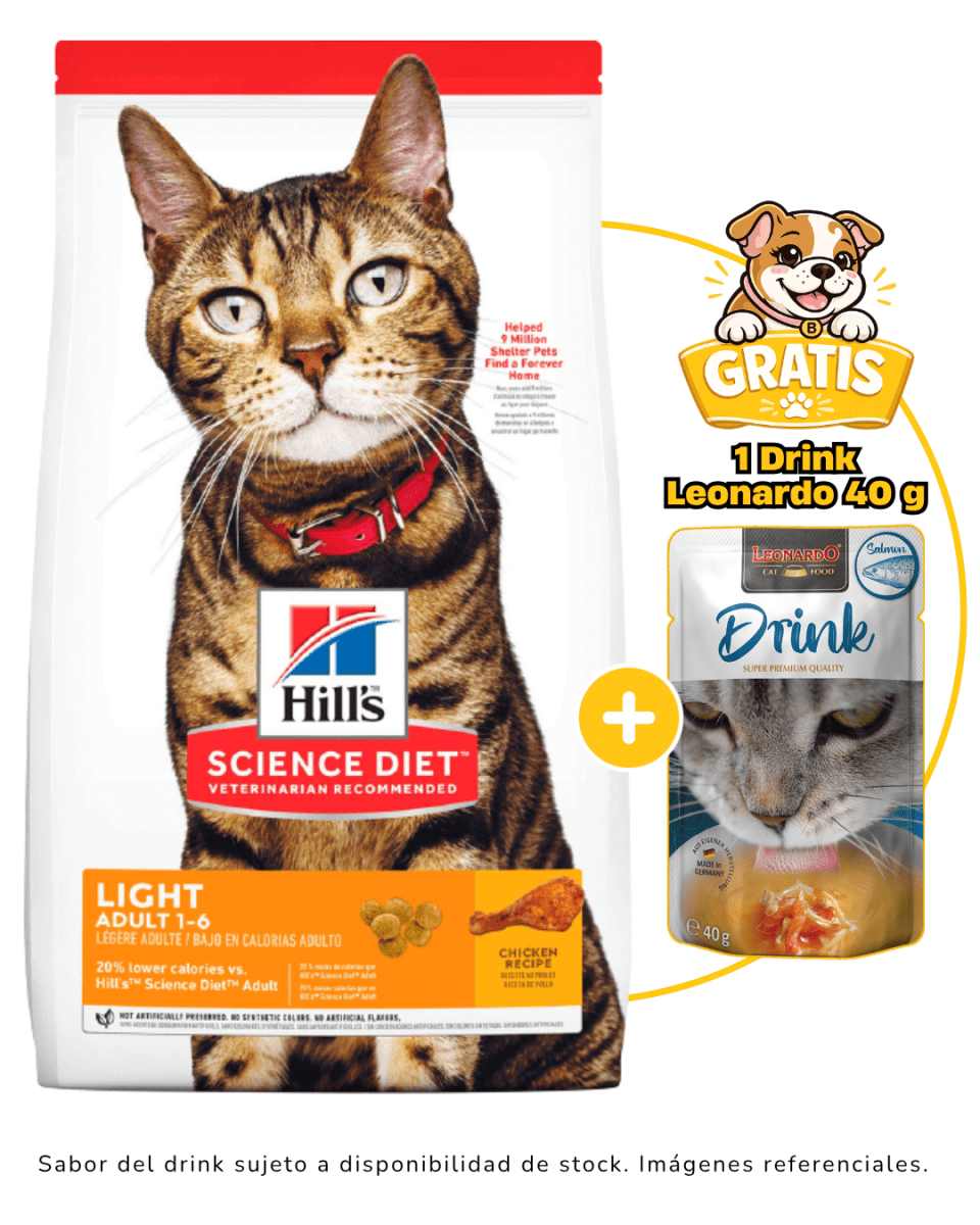Hills SD Feline Adult Light 3.2kg + 1 drink leonardo gratis1