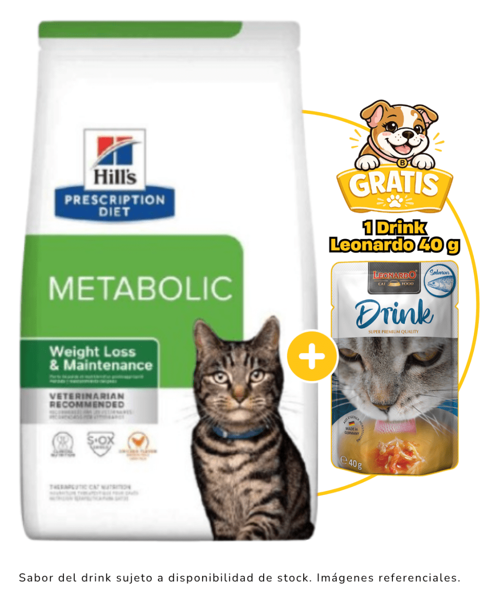 Hills PD Feline Metabolic (Weight Loss & Maintenance) 1.8kg + 1 drink leonardo gratis1