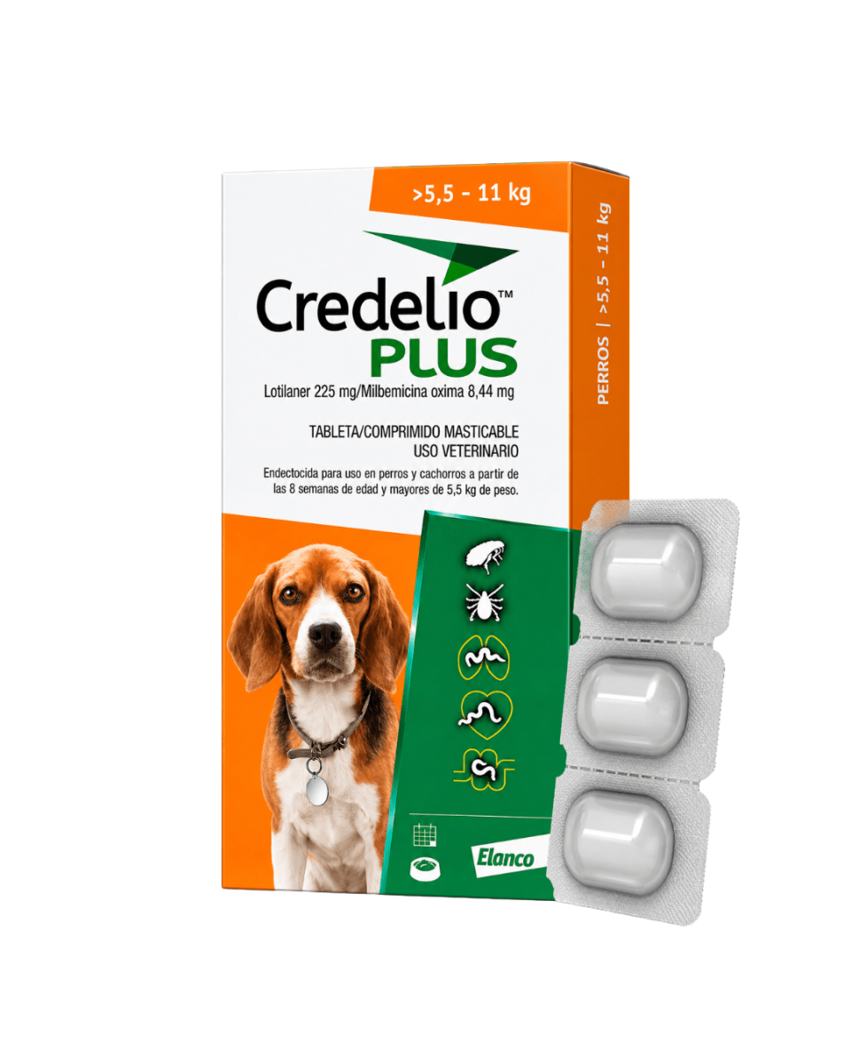 Credelio Plus Para Perros De 5.5 A 11kg (225 mg) x 3 Tabletas1
