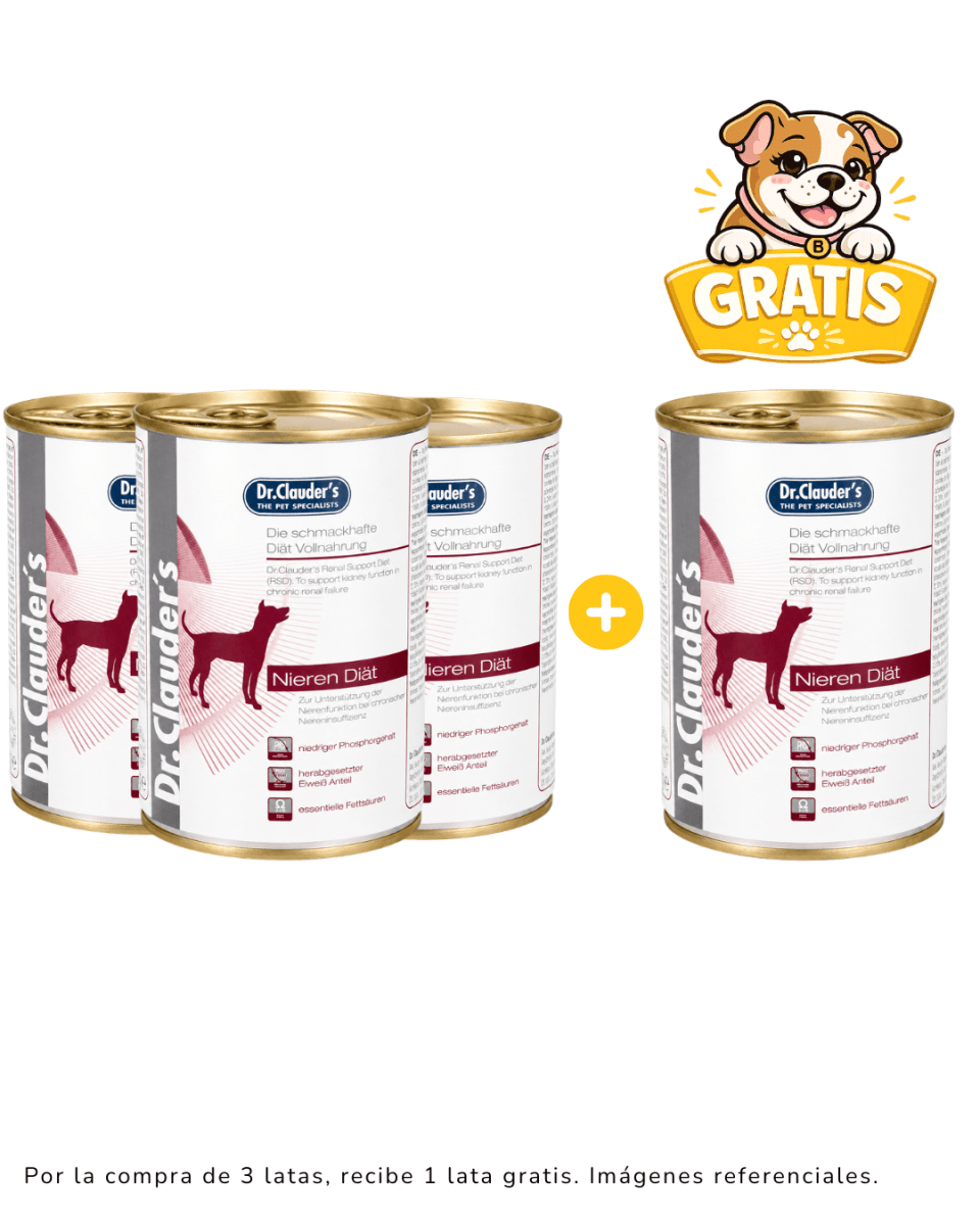 Dr Clauders Vet Dog Nieren Diet (Renal) 400 gr Promoción 3 + 1 gratis1
