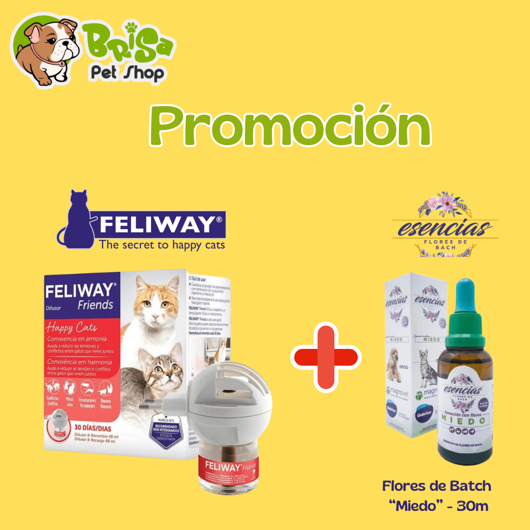Promo Feliway Difusor Friends + Flores de Bach Miedo1