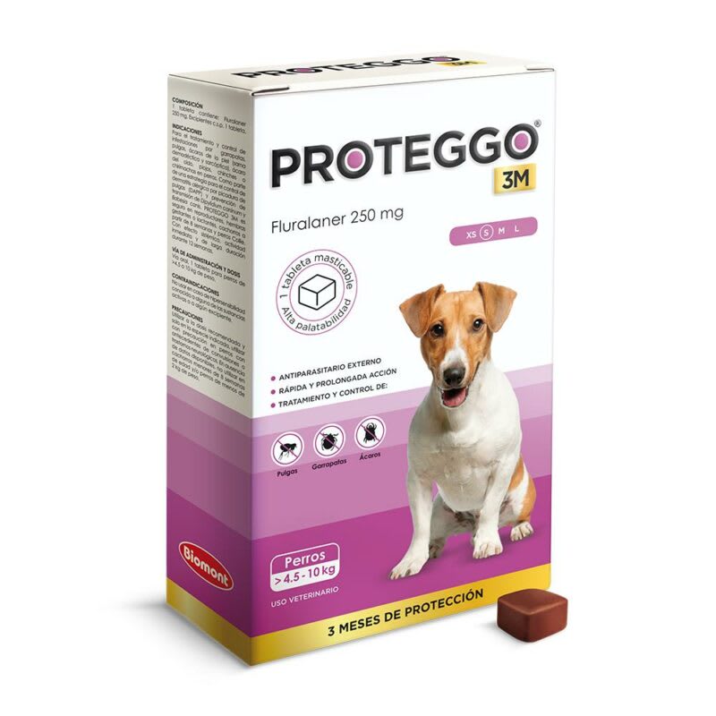 PROTEGGO 3 Meses (250mg) >4.5 a 10kg (Caja x 1 Tab)1