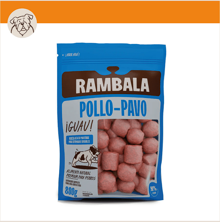 Rambala Alimento Barf Premium - Pollo y Pavo 800 gr1