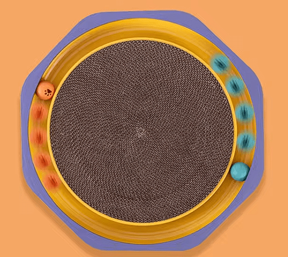 Rascador para gato con bola de campana3