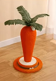 Poste rascador de Sisal para interiores 2 en 1 modelo Zanahoria2