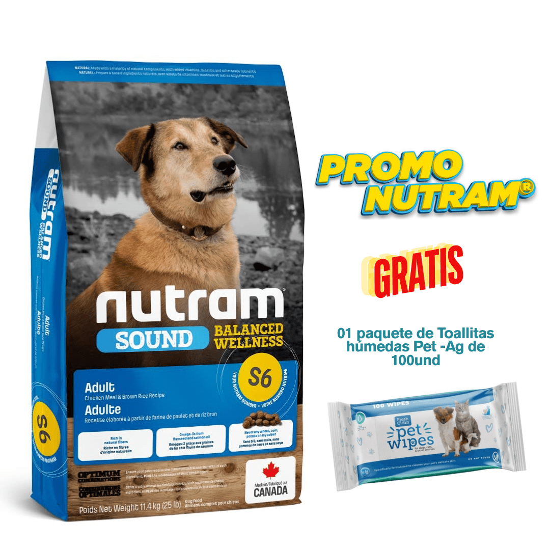 S6 NUTRAM SOUND ADULT DOG 11.4kg - Promo Pet Ag1