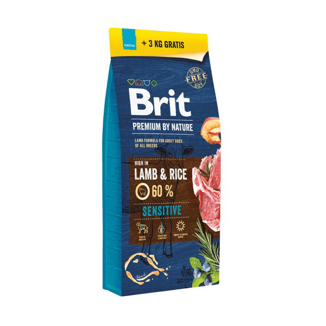 Brit Premium by Nature Sensitive Lamb 15kg + 3kg (18kg)1