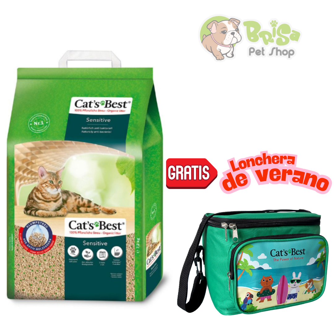 Arena Cats Best Sensitive 7.2kg + Lonchera1