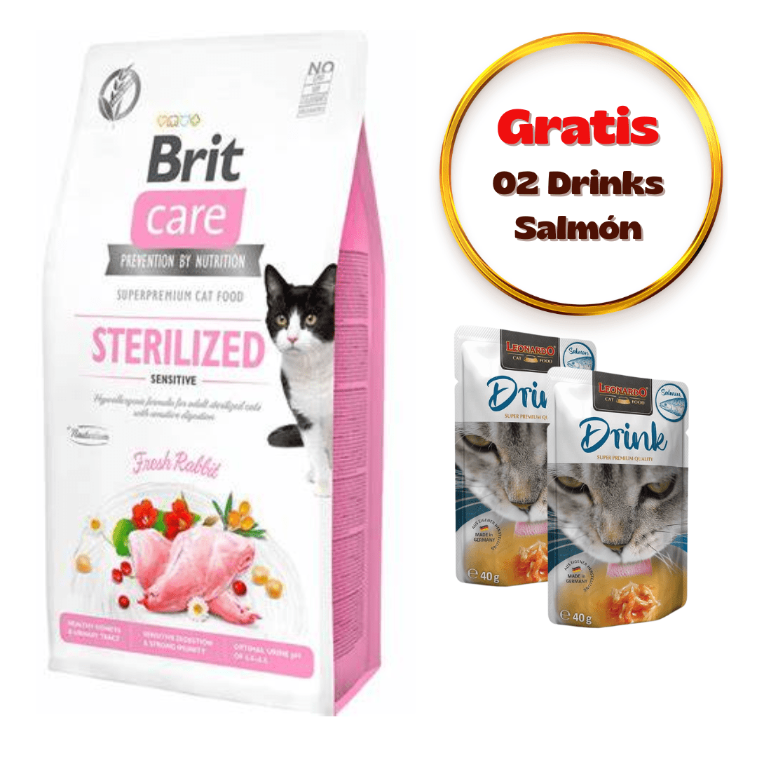 BRIT CARE CAT STERILIZED SENSITIVE 7kg - Promo Drink1