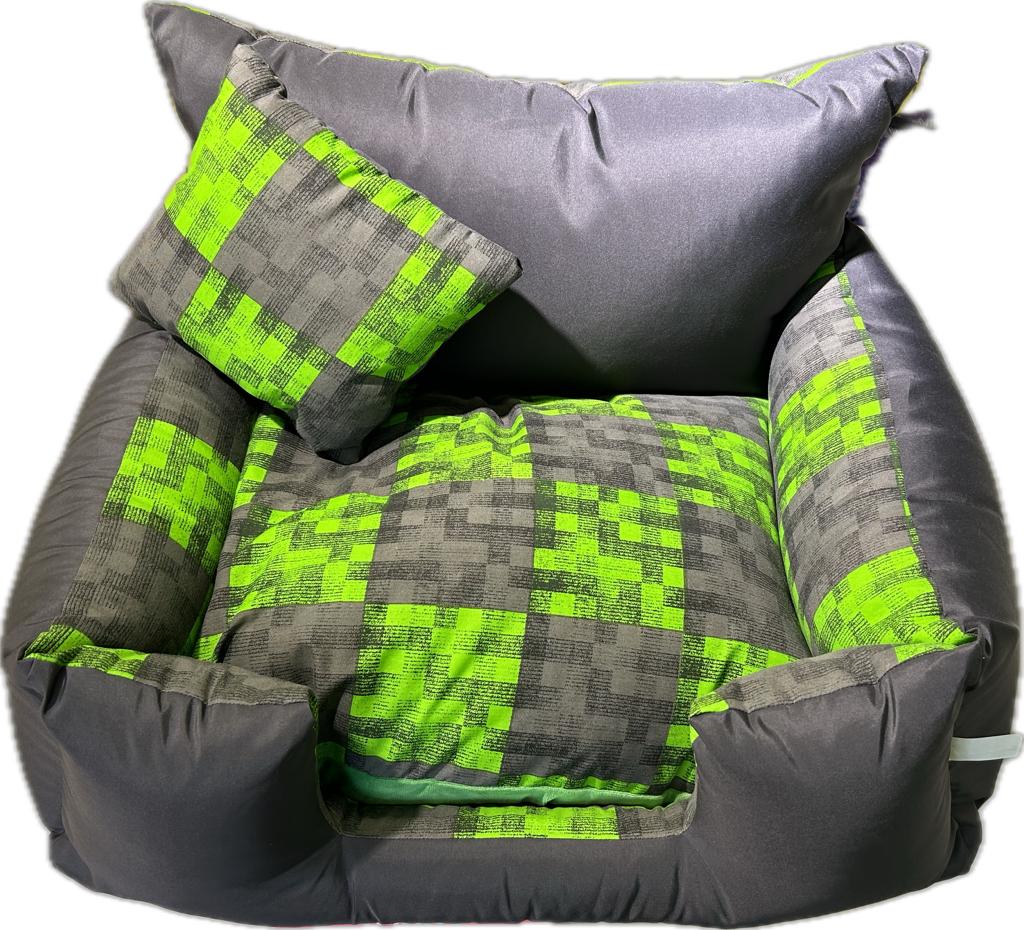 Cama Modelo Sillón Gris / Verde Talla M1