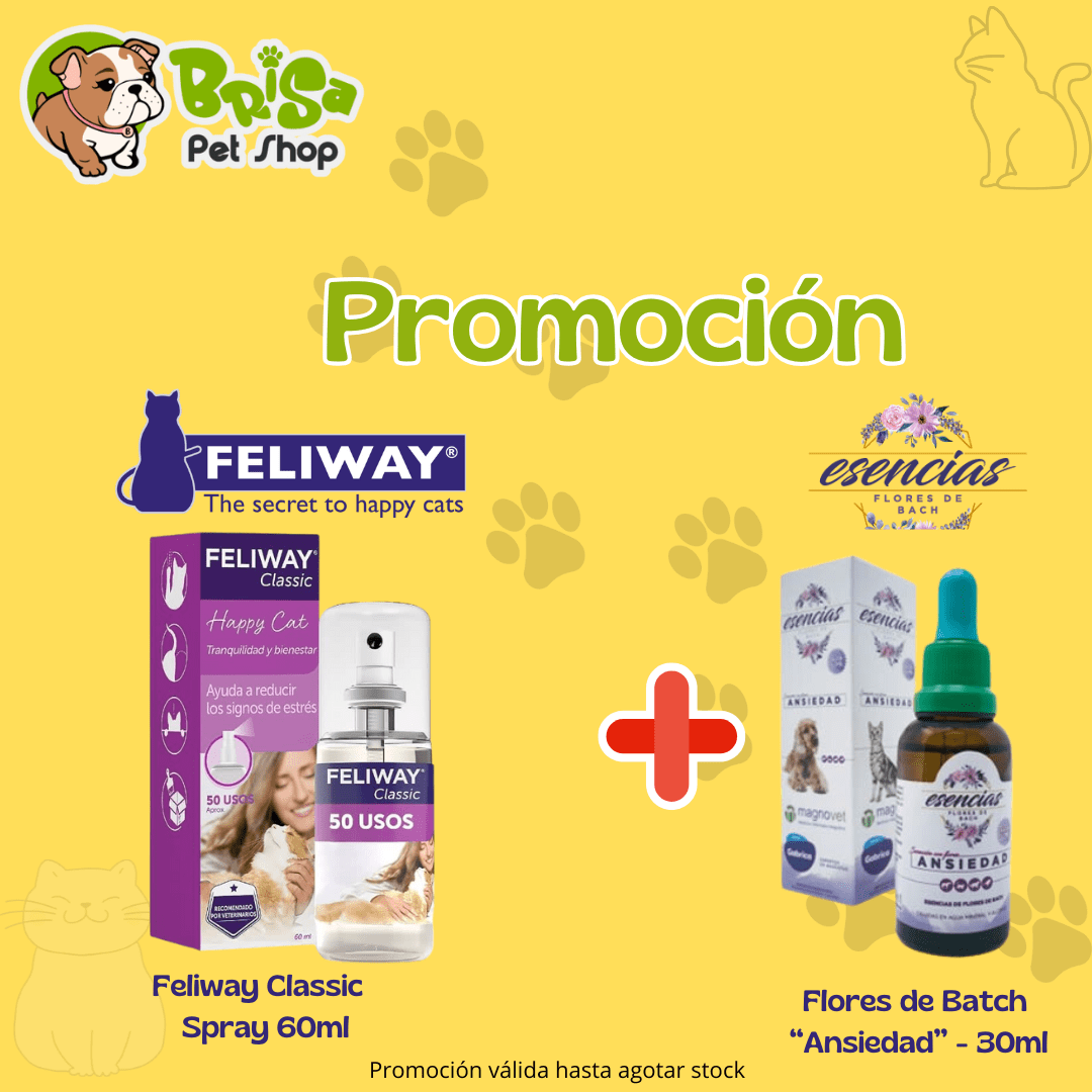 Promo Feliway Spray Classic + Flores de Bach Ansiedad1