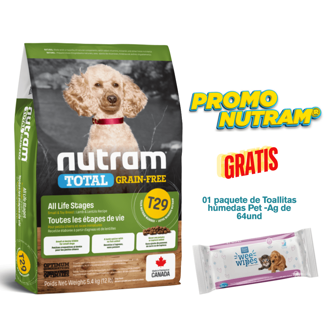 T29 NUTRAM TOTAL GRAIN FREE - ALLERGY LAMB DOG 5.4kg - Promo Pet Ag1
