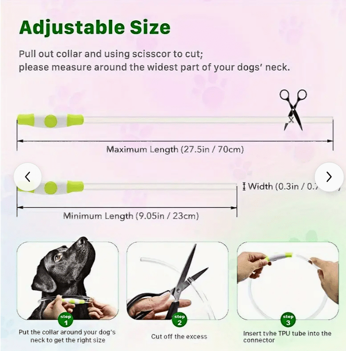 Collar Luminoso LED recargable Rojo (Large)5