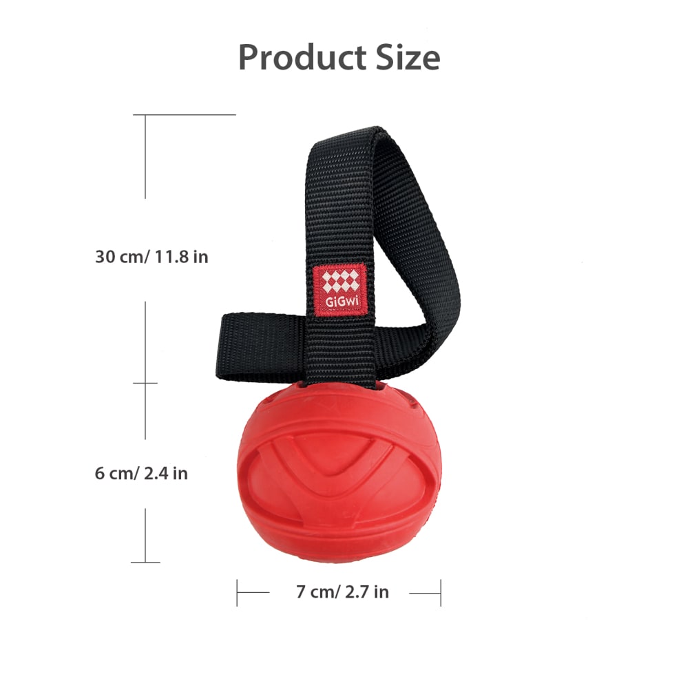 GIGWI Slinger  Rubber Ball-Red2