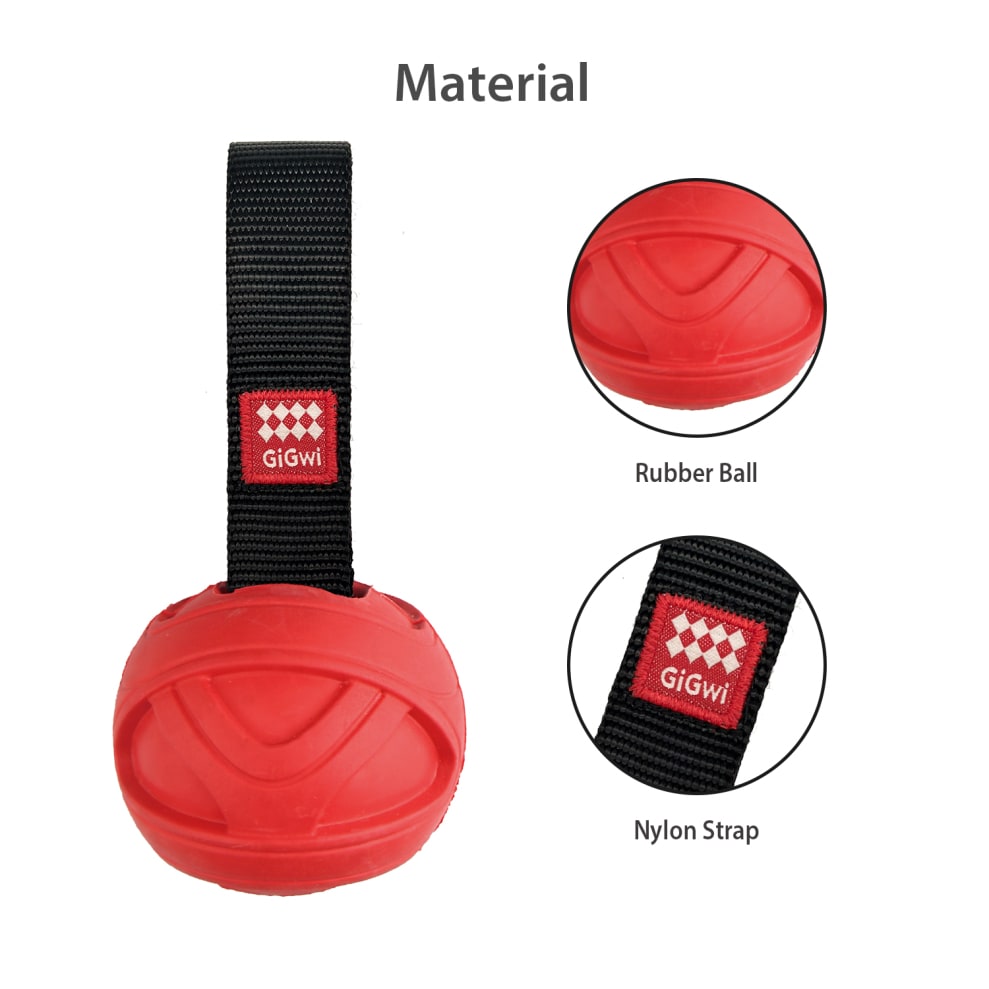 GIGWI Slinger  Rubber Ball-Red4