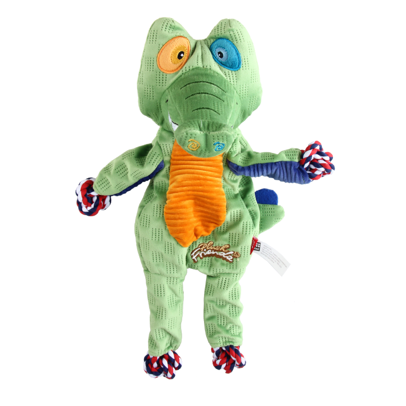 GIGWI PLUSH FRIENDS CROCODILE ROPE1