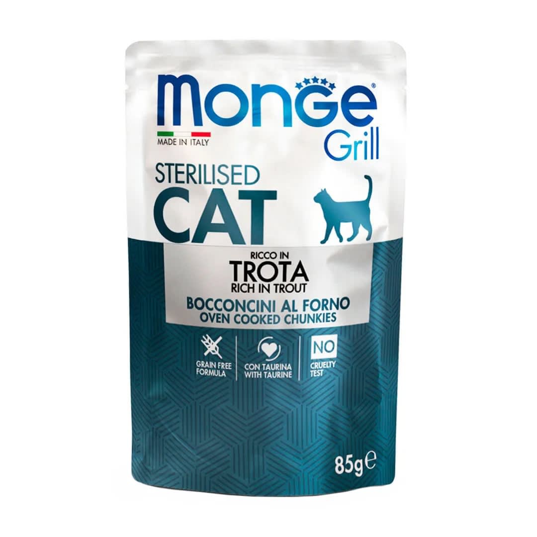 Monge Feline Grill Adulto Trucha 85gr1