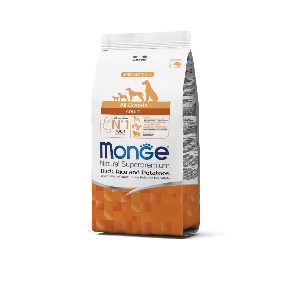 Monge Canine Adult Pato, Arroz y Papa 12kg1