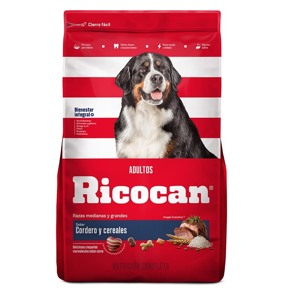 Ricocan Adulto Cordero razas medianas y grandes 15kg1