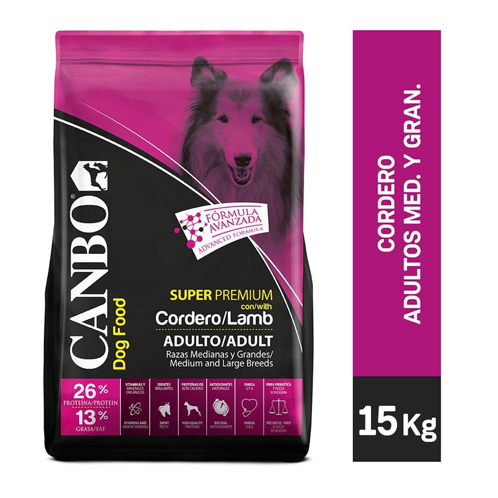 Canbo Adulto Super Premium Cordero Razas Medianas y Grandes 15kg2