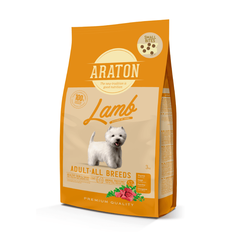 Araton Dog Adulto Small Bites Cordero 3kg1