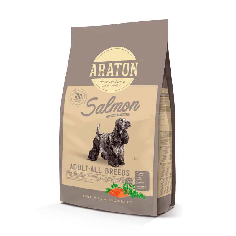 Araton Dog Adulto All Breed Salmón 3kg1
