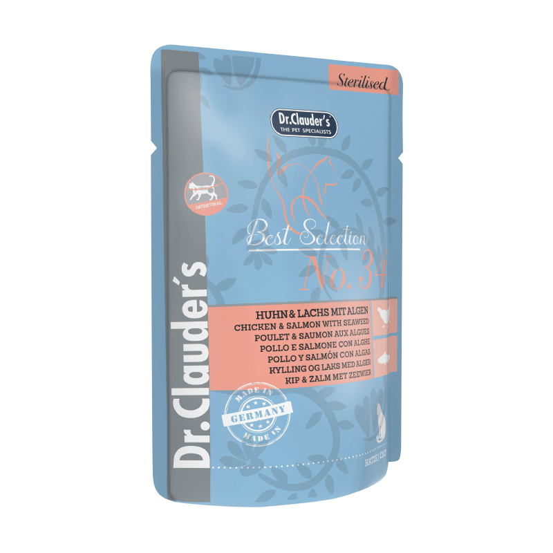 Dr. Clauders Cat Sterilised BS #34 (pollo y salmón con algas) - 85 gr1