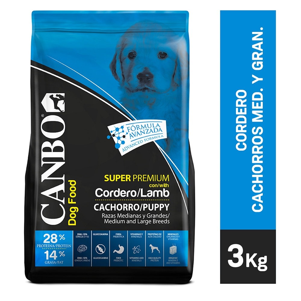 Canbo Cachorro Super Premium Cordero Razas Medianas y Grande 3kg1