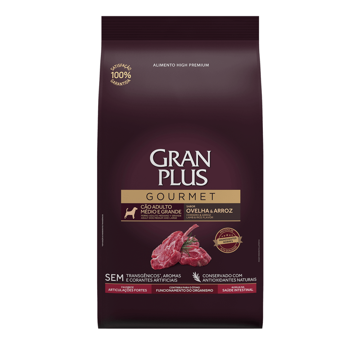 Gran Plus Gourmet Perro Adulto Mediano y Grande Cordero & Arroz 15 Kg1