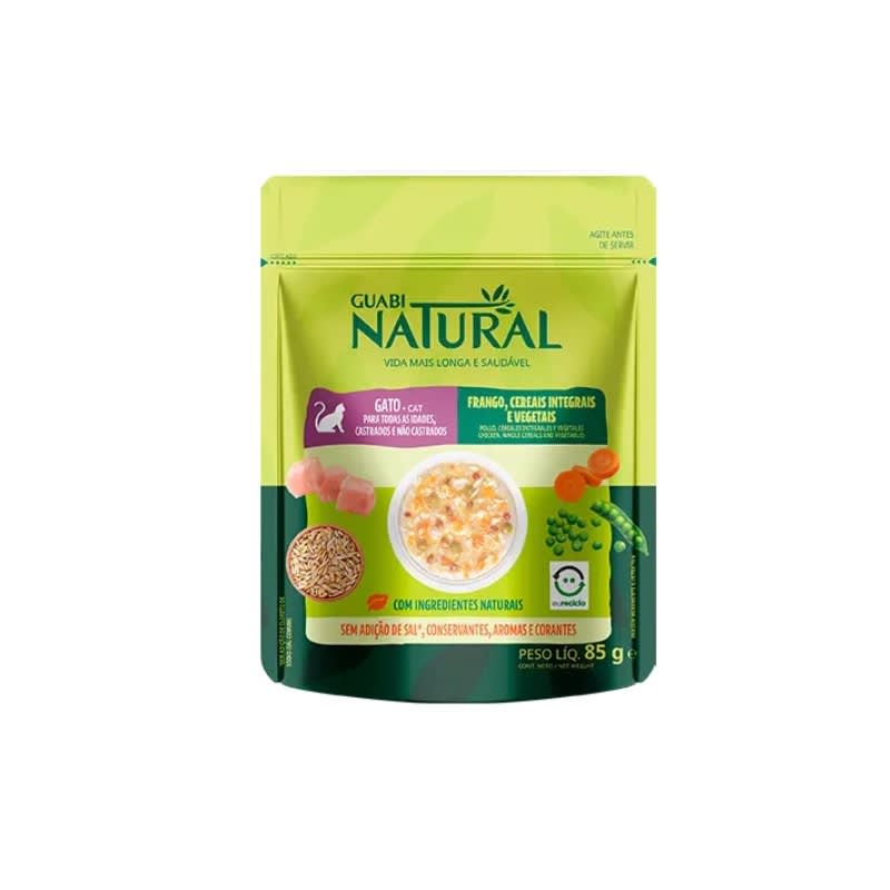 Guabi Natural Sachet Gato sabor a Pollo y Cereales 85 gr1
