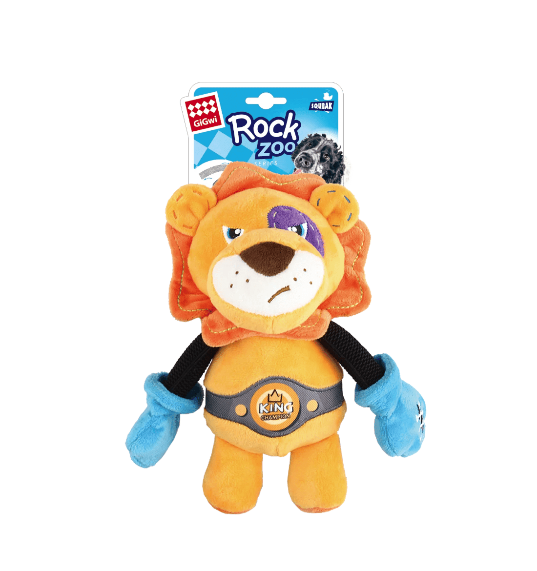 GIGWI ROCK ZOO LEÓN - PELUCHE JALADOR CON SONIDO1