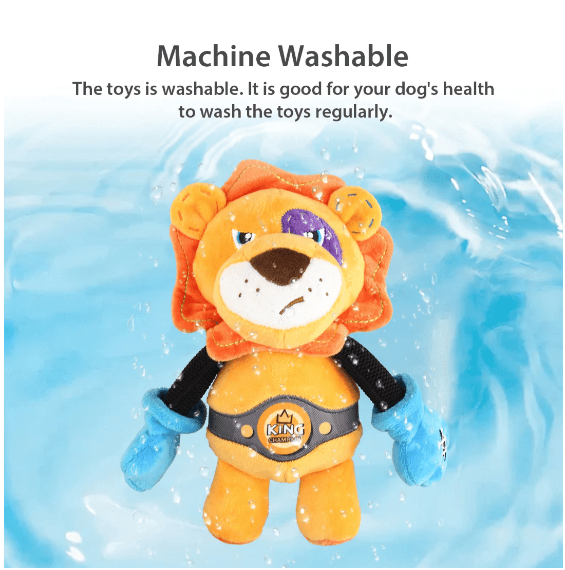 GIGWI ROCK ZOO LEÓN - PELUCHE JALADOR CON SONIDO3