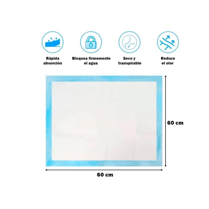 Training Pads - Pañales de piso Large (60x60) - 40unid2