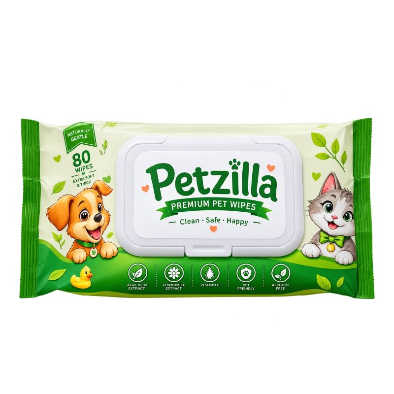 Pañitos Húmedos para Perro y Gato Petzilla 80und1