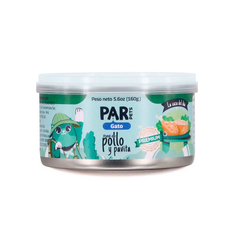 Par Pets gato paté de Pollo y Pavita 160gr1