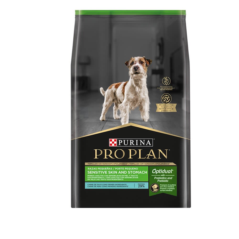 Pro Plan Sensitive Skin and stomach PAVO razas pequeñas 3 Kg1