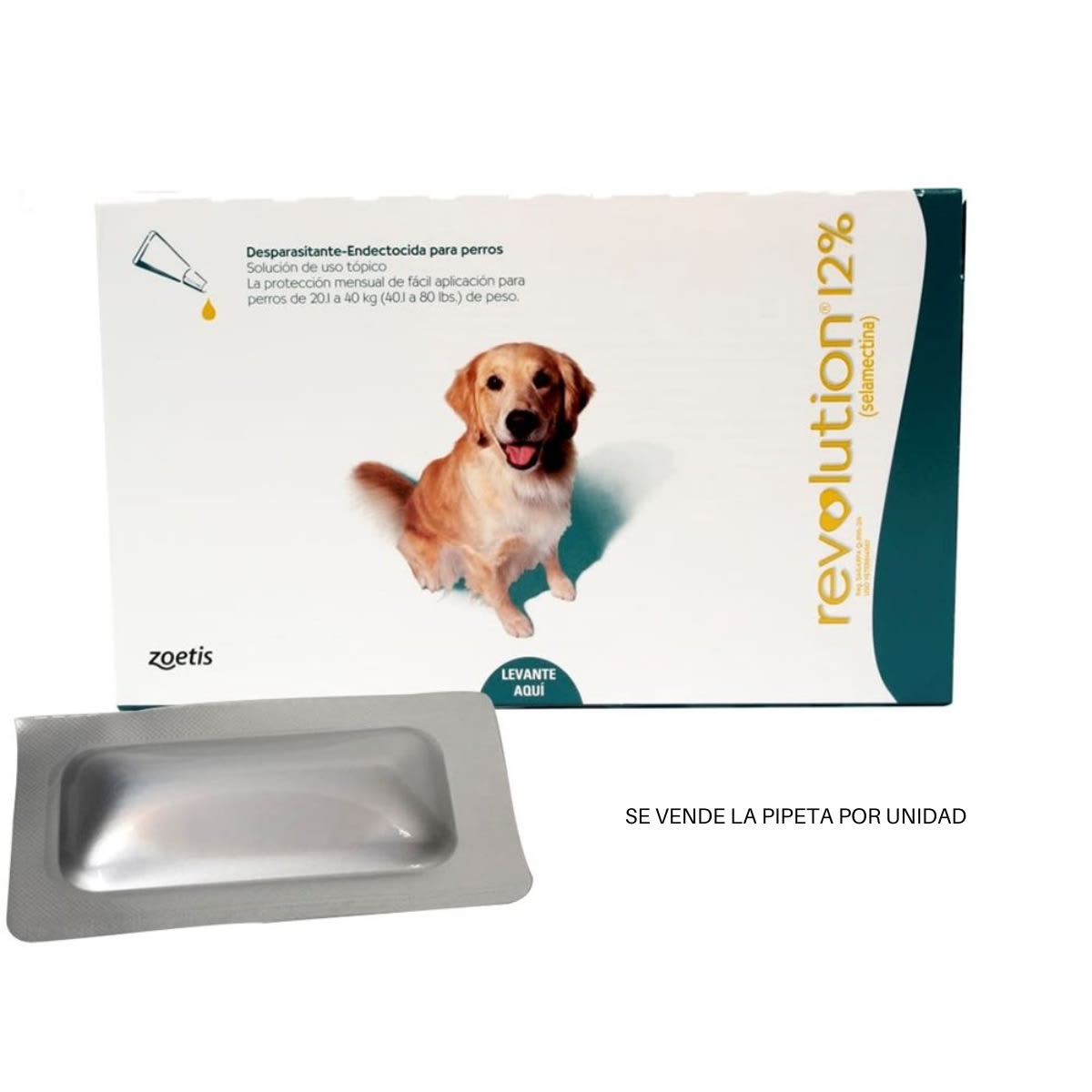 REVOLUTION 12% (VERDE) PARA PERROS DE 20kg A 40kg (01 pipeta)1