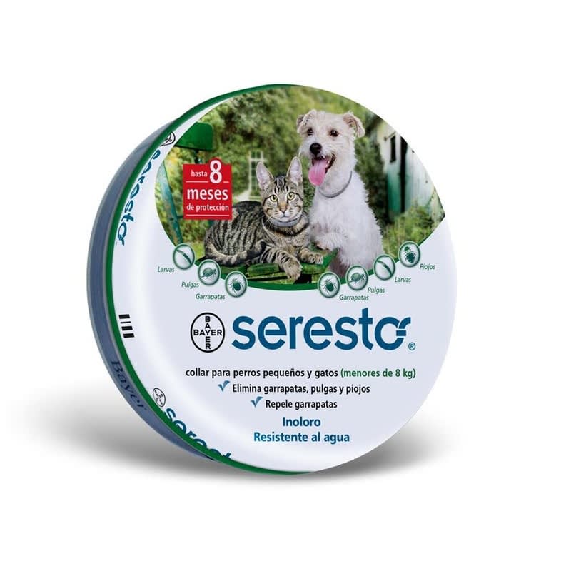 Seresto Collar Antipuilgas para Perros y Gatos < 8kg1
